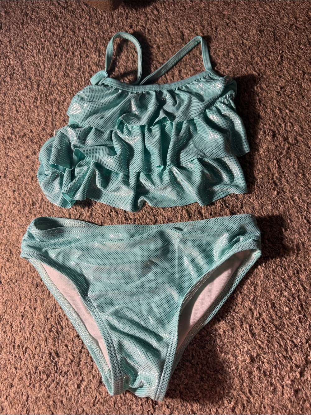 Mint Green Ruffle Two-Piece Swimsuit